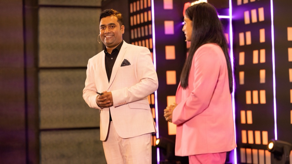 Ujjwal Abhishek and Dr. Jyoti on stage